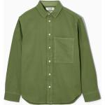 Grüne Gesteppte Langärmelige COS Bio T-Shirts aus Denim für Herren Größe XS 