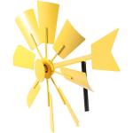 Gelbe Deko-Windräder aus Eisen 