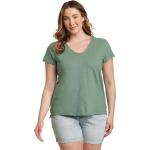 Reduzierte Grüne Kurzärmelige Eddie Bauer V-Ausschnitt T-Shirts für Damen Größe XS für den für den Sommer 