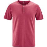Rote Business HempAge Vegane Bio Nachhaltige Henleykragen T-Shirts aus Jersey für Herren Größe L 