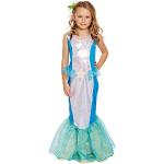 Blaue Meerjungfrau-Kostüme für Kinder 