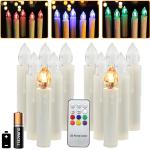 30PCS Kabellose LED Kerzen Weihnachtskerzen RGB Christbaumkerzen inkl Batterien
