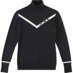 Schwarze Streetwear Henjl Strickpullover aus Wolle für Damen Größe XS 
