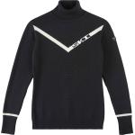 Schwarze Streetwear Henjl Strickpullover aus Wolle für Damen Größe M 