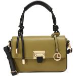 Olivgrüne Elegante L.CREDI Kleine Handtaschen mit Reißverschluss aus Kunststoff für Damen 