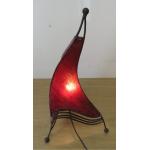 Rote Vintage Henna Lampen aus Leder 