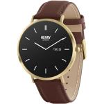 Henry London Herren Digital Quarz Uhr mit Leder Armband HLS65-0007