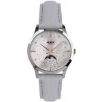 Henry London Unisex Erwachsene Mondphase Quarz Uhr mit Leder Armband HL35-LS-0327