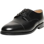 Schwarze Business Derby Schuhe mit Schnürsenkel aus Rindsleder leicht für Herren Größe 45 
