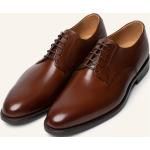 Reduzierte Braune Business Henry Stevens Derby Schuhe mit Schnürsenkel aus Glattleder leicht für Herren Größe 42,5 