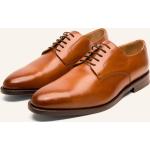 Reduzierte Braune Business Henry Stevens Derby Schuhe mit Schnürsenkel aus Glattleder leicht für Herren Größe 40,5 