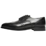 Reduzierte Schwarze Business Henry Stevens Derby Schuhe mit Schnürsenkel aus Rindsleder leicht für Herren Größe 41,5 für den für den Herbst 