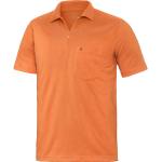 Reduzierte Orange Kurzärmelige Henson & Henson Kurzarm-Poloshirts mit Reißverschluss aus Jersey für Herren Übergrößen 