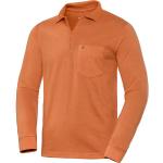 Reduzierte Orange Langärmelige Henson & Henson Langarm-Poloshirts mit Reißverschluss aus Jersey für Herren Übergrößen 