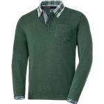 Reduzierte Grüne Henson & Henson 2 in 1 Pullover aus Baumwolle für Herren Übergrößen 