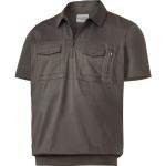 Khakifarbene Unifarbene Casual Kurzärmelige Henson & Henson Tiefer V-Ausschnitt Shirts mit Tasche mit Reißverschluss mit Kapuze für Herren 