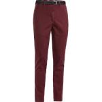 Bordeauxrote Unifarbene Casual Henson & Henson Stretchhosen mit Reißverschluss aus Baumwolle für Herren Größe XL 