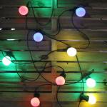 Bunte Solarlichterketten & Lichterketten für Außen mit Weihnachts-Motiv mit Timer 