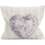 Lavendelfarbene Mediterrane Kräuterkissen mit Lavendel-Motiv aus Wolle 