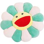 Grüne Emoji Smiley Sitzkissen & Bodenkissen mit Blumenmotiv 