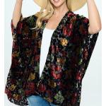 Vintage Kimono-Jacken mit Quasten aus Samt für Damen für den für den Herbst 