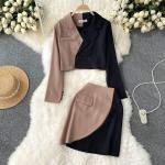 Braune Preppy High Waist Röcke & Taillenröcke aus Kunstfaser für Damen Größe L für den für den Herbst 