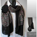 Schwarze Schlauchschals & Loop-Schals für Damen für den für den Herbst 