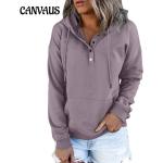 Violette Damensweatshirts aus Baumwolle mit Kapuze Größe XXL für den für den Herbst 