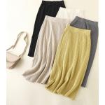 Khakifarbene Unifarbene High Waist Röcke & Taillenröcke Handwäsche für Damen Einheitsgröße für den für den Herbst 