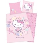 Rosa Motiv Herding Hello Kitty Motiv Bettwäsche mit Tiermotiv aus Baumwolle 