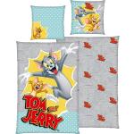 Herding Linon Kinder-Wendebettwäsche Tom und Jerry bunt 135x200 cm (80x80 cm)