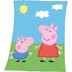 Bunte Motiv Peppa Wutz Babydecken mit Schweinemotiv aus Fleece 130x160 