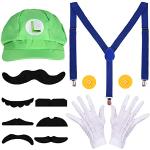 Grüne Super Mario Faschingshüte & Faschingsmützen für Herren 