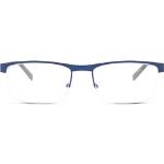 Blaue Rechteckige Brillenfassungen aus Metall für Herren 