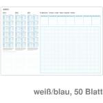 Herlitz Schreibunterlage, mit Kalender weiß/blau 590x400mm 50Bl.