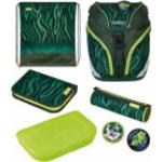 Grüne Motiv Herlitz Schulranzen Sets mit Reißverschluss aus Kunststoff für Jungen 5-teilig zum Schulanfang 