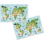 Bunte Herma Weltkarten mit Weltkartenmotiv 