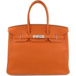 Reduzierte Orange Vintage Hermès Lederhandtaschen aus Leder für Damen 