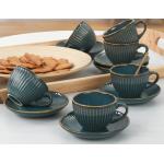 Braune Tassen & Untertassen aus Keramik 