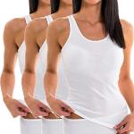 Weiße Hermko Bio Damenträgerhemden & Damenachselhemden Größe XS für den für den Sommer 