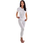 Weiße Kurzärmelige Hermko Bio Kurzarm-Unterhemden für Damen Größe XL 