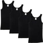 HERMKO 2000 4er Pack Mädchen Unterhemd aus 100% Baumwolle, Tank Top , Farbe:schwarz, Größe:140