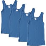 HERMKO 2800 4er Pack Jungen Unterhemd (Weitere Farben) Baumwolle, Farbe:hellblau, Größe:92
