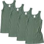 HERMKO 2800 4er Pack Jungen Unterhemd (Weitere Farben) Baumwolle, Farbe:olive, Größe:92
