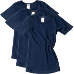Marineblaue Kurzärmelige Hermko Bio Kinderunterhemden aus Baumwolle für Mädchen Größe 152 