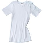 Weiße Kurzärmelige Hermko Bio Kinderunterhemden für Mädchen Größe 92 