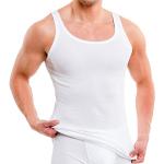Weiße Hermko Oeko-Tex Bio Herrenträgerhemden & Herrenachselhemden Größe 3 XL für den für den Sommer 