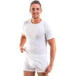 Weiße Business Kurzärmelige Hermko Bio Kurzarm-Unterhemden aus Baumwolle für Herren Größe 8 XL 