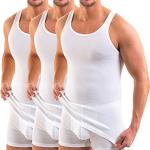 Weiße Hermko Oeko-Tex Bio Herrenträgerhemden & Herrenachselhemden Größe 6 XL 3-teilig für den für den Sommer 