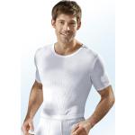 Weiße Hermko Bio Herrenunterhemden aus Baumwolle 3-teilig 